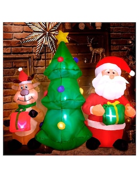 Inflable decorativo forma de santa claus Houzer