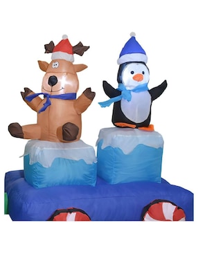 Inflable decorativo forma de vehículo navideño Houzer
