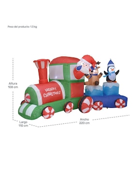 Inflable decorativo forma de vehículo navideño Houzer