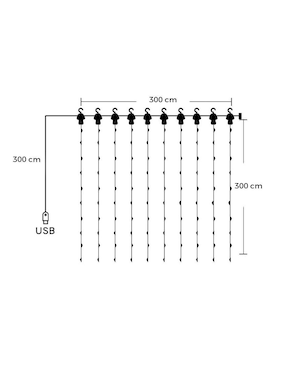 Set de luces LED Dosyu Technology con 1000 focos