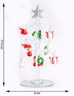 Figura decorativa de árbol navidad Running Decora de vidrio