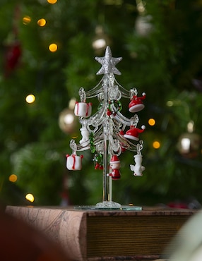 Figura decorativa de árbol navidad Running Decora de vidrio