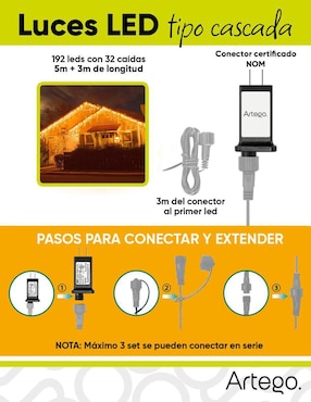 Serie LED Artego Cascada ARLED-CASCADAA con 190 focos