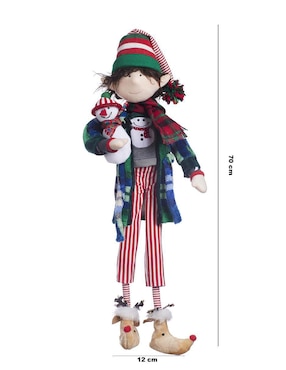 Ornamento navidad duende Queca Designs