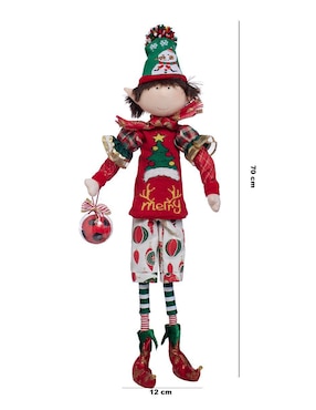 Ornamento navidad duende Queca Designs Xmas Gang