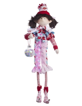 Ornamento navidad duende Queca Designs Candy Cane