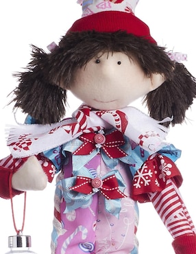 Ornamento navidad duende Queca Designs Candy Cane