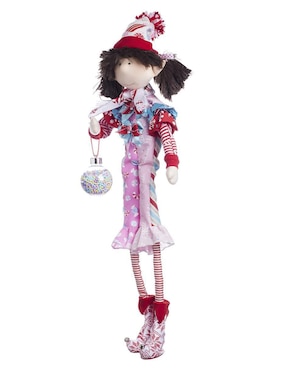 Ornamento navidad duende Queca Designs Candy Cane