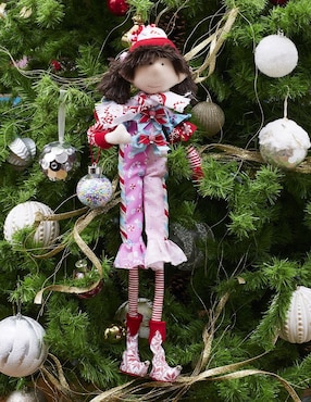 Ornamento navidad duende Queca Designs Candy Cane