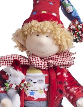 Ornamento navidad duende Queca Designs