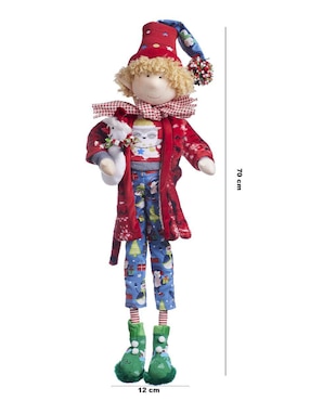 Ornamento navidad duende Queca Designs