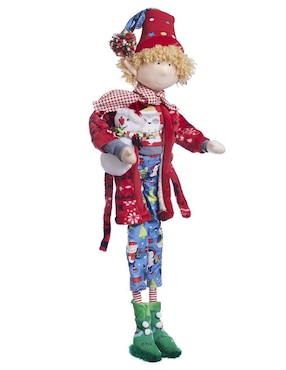 Ornamento navidad duende Queca Designs