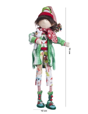 Ornamento navidad duende Queca Designs Merry Fashion