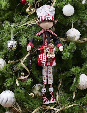 Ornamento navidad duende Queca Designs Merry Fashion