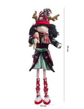 Ornamento navidad duende Queca Designs