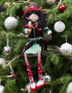 Ornamento navidad duende Queca Designs