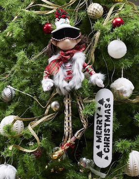 Ornamento navidad duende Queca Designs Xmas Ski