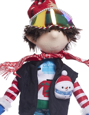 Ornamento navidad duende Queca Designs Xmas Ski