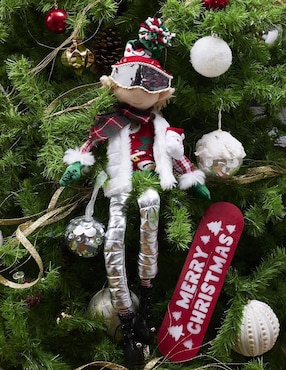 Ornamento navidad duende Queca Designs Merry Fashion