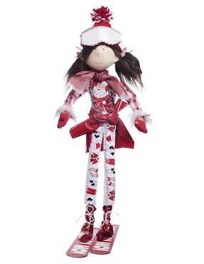 Ornamento navidad duende Queca Designs Xmas Ski