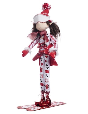 Ornamento navidad duende Queca Designs Xmas Ski