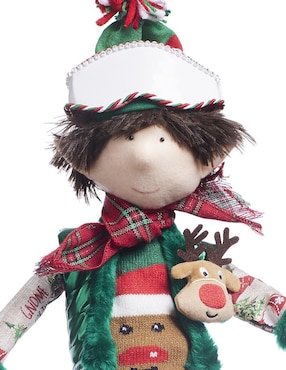 Ornamento navidad duende Queca Designs Xmas Ski