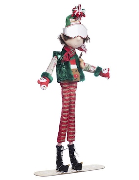Ornamento navidad duende Queca Designs Xmas Ski