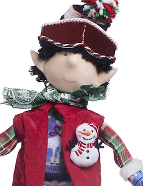 Ornamento navidad duende Queca Designs Xmas Ski