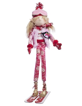 Ornamento navidad duende Queca Designs Xmas Ski