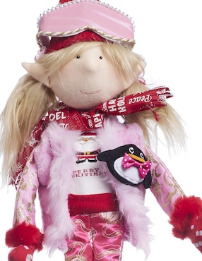 Ornamento navidad duende Queca Designs Xmas Ski