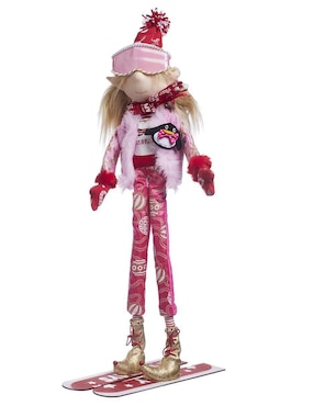 Ornamento navidad duende Queca Designs Xmas Ski