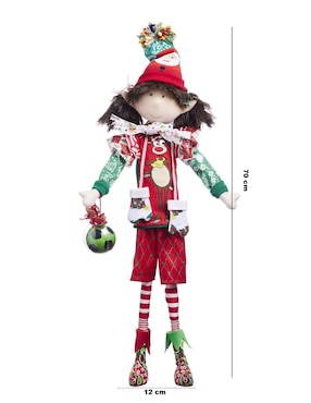Ornamento navidad duende Queca Designs Xmas Gang