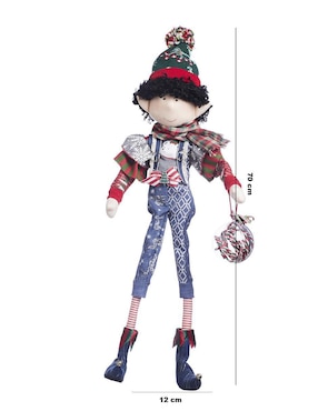 Ornamento navidad duende Queca Designs Merry Fashion