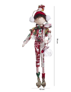 Ornamento navidad duende Queca Designs Classic Xmas