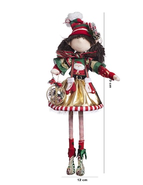 Ornamento navidad duende Queca Designs Classic Xmas