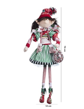 Ornamento navidad duende Queca Designs Funny