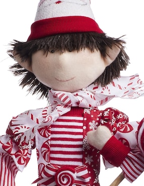 Ornamento navidad duende Queca Designs Candy Cane