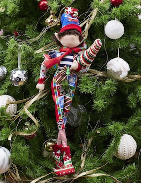 Ornamento navidad duende Queca Designs Candy Cane