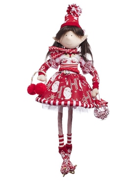 Ornamento navidad duende Queca Designs Candy Cane