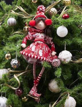 Ornamento navidad duende Queca Designs Candy Cane