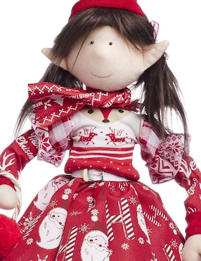 Ornamento navidad duende Queca Designs Candy Cane