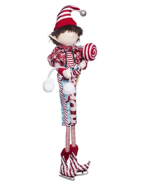 Ornamento navidad duende Queca Designs Candy Cane