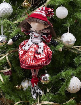 Ornamento navidad duende Queca Designs Merry Fashion