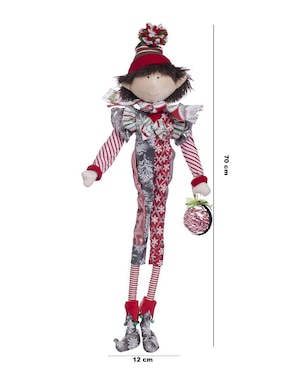 Ornamento navidad duende Queca Designs Classic Xmas