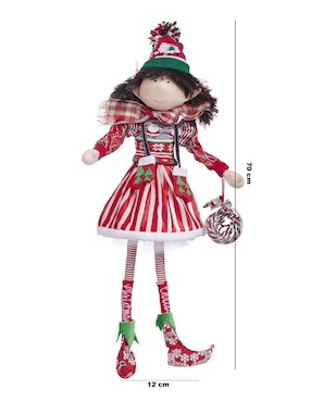 Ornamento navidad duende Queca Designs Merry Fashion