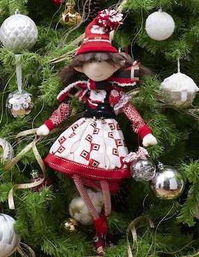 Ornamento navidad duende Queca Designs Merry Fashion