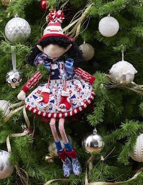 Ornamento navidad duende Queca Designs Merry Fashion