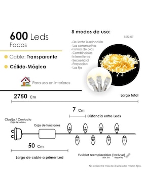 Serie LED Navi Colors L582427 con 600 focos