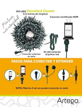 Serie LED Artego con 300 focos