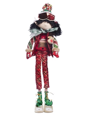 Ornamento navidad duende Queca Designs Xmas Ski